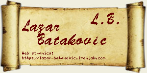 Lazar Bataković vizit kartica